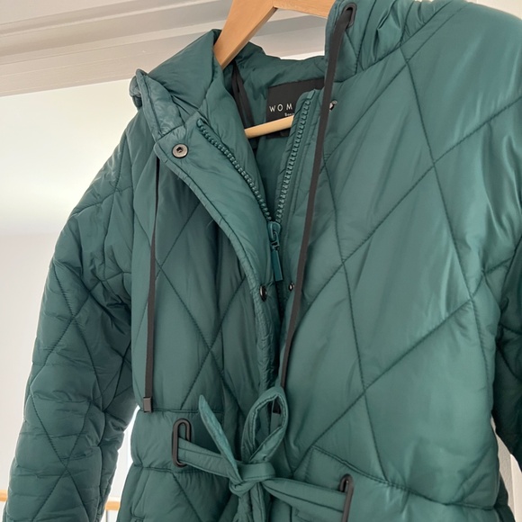 Womance long quilted teal coat - XS - Picture 2 of 3